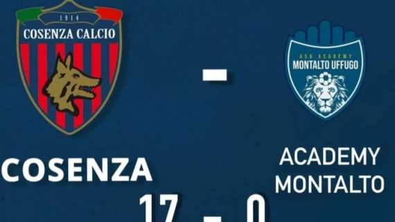 Cosenza - Montalto Uffugo Academy: test positivo per i Lupi, finisce 17-0