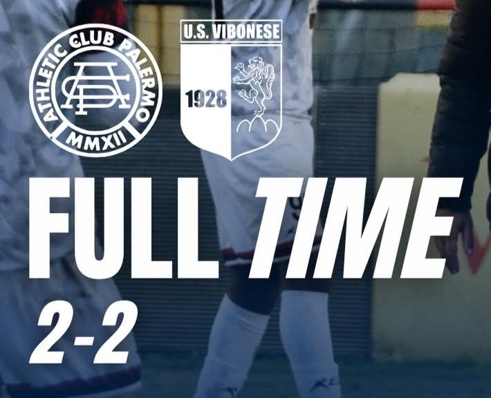 Vibonese salvata da Sasanelli nel recupero: 2-2 con l’Athletic Palermo
