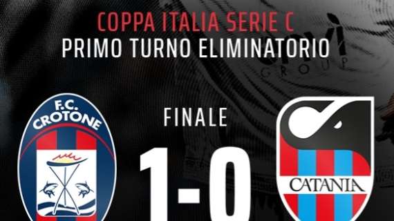 Coppa Italia Serie C, il Crotone parte bene: 1-0 contro il Catania