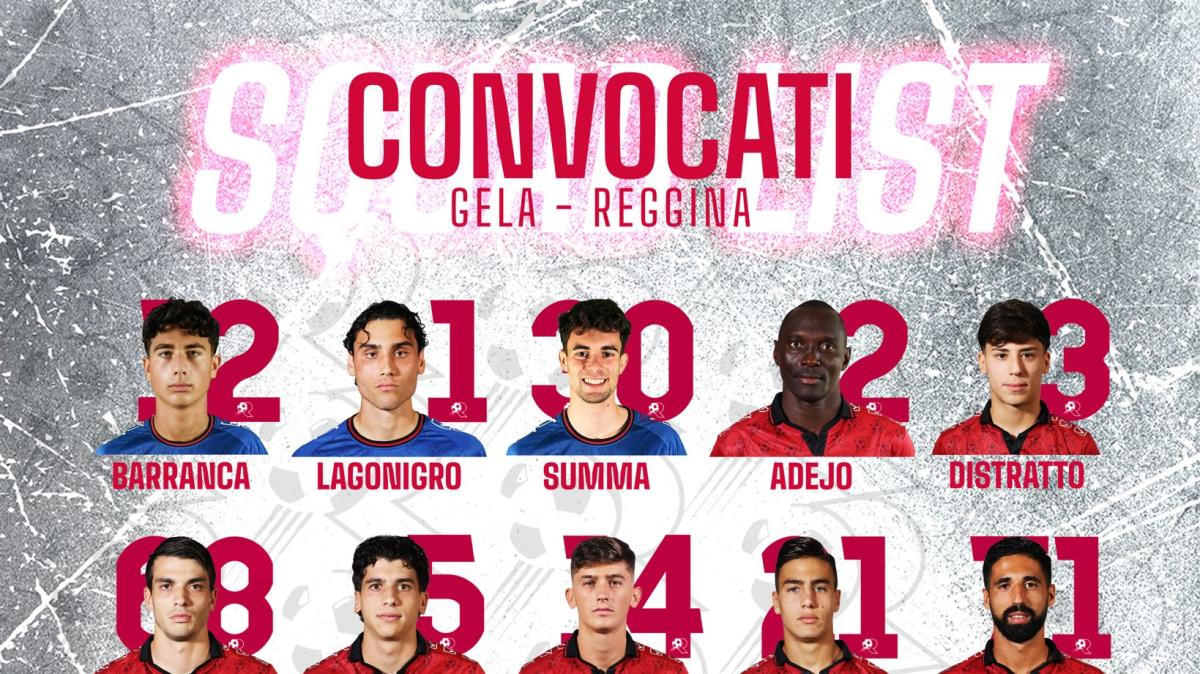 Gela-Reggina: i convocati di mister Torrisi