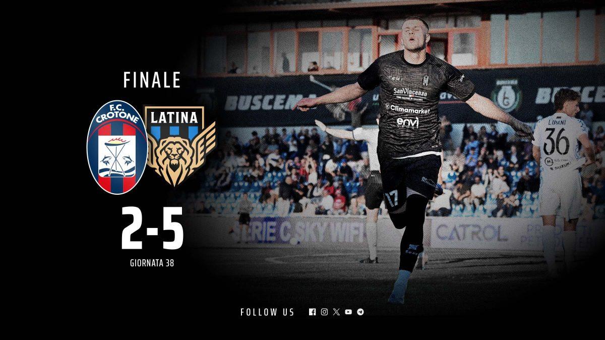 Crotone travolto dal Latina: 2-5 allo Scida dopo il doppio vantaggio