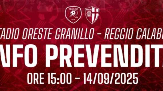 Reggina - Nissa: dalle ore 16:00 al via la prevendita 