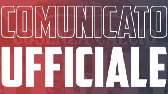 Cosenza, comunicato ufficiale 