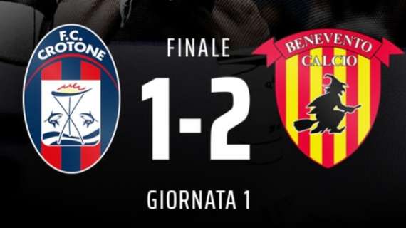 Esordio amaro per il Crotone: il Benevento si impone 2-1