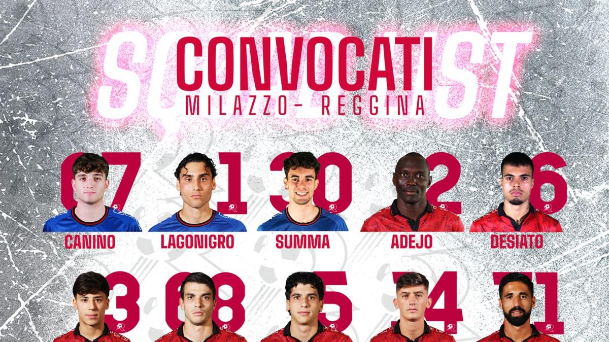 Milazzo-Reggina: i convocati di mister Torrisi