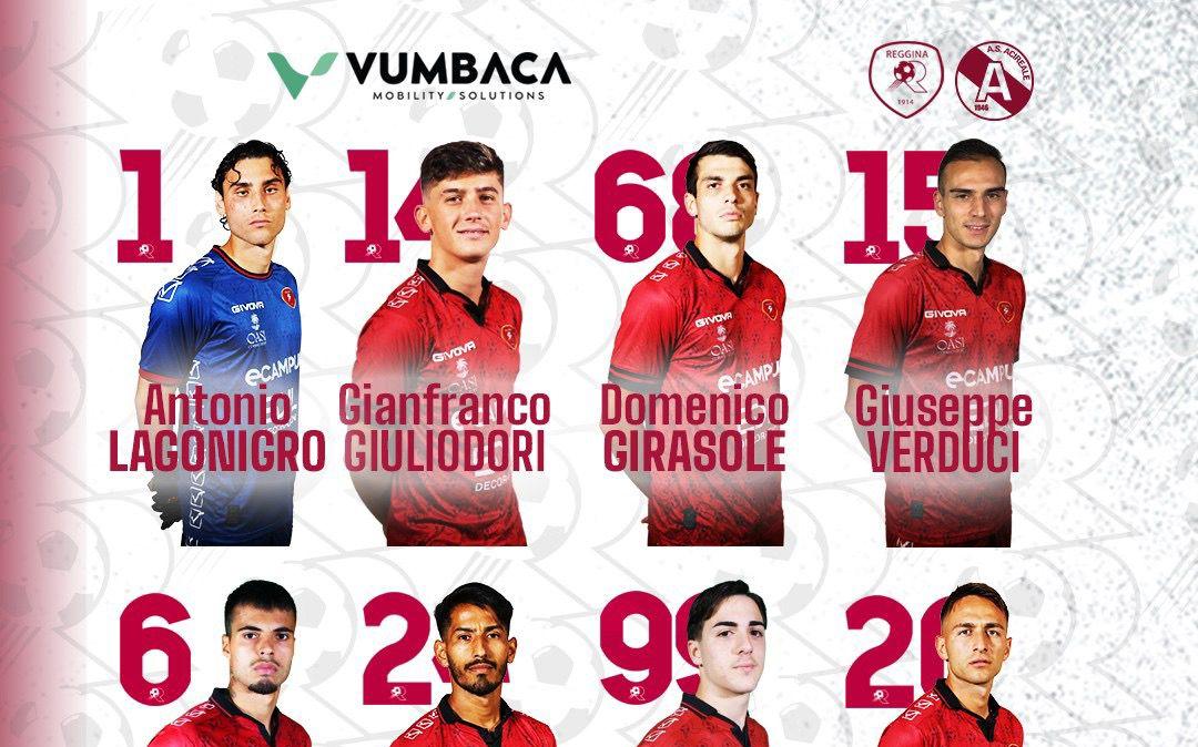 Reggina: la formazione ufficiale per il match contro l'Acireale