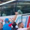 Catania, fischi all'arrivo del pullman al Massimino