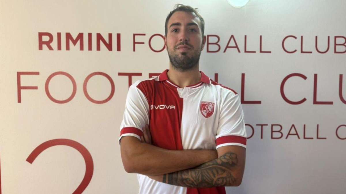 Gabriele Bellodi durante la presentazione col Rimini / Credit: Rimini FC / www.lacasadic.com