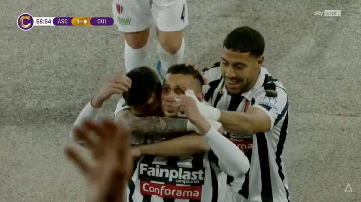 Ascoli-Guidonia Montecelio, Milanese entra e sblocca la gara dopo solo 3 minuti