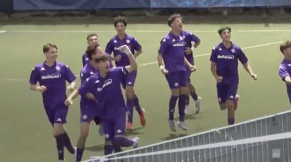 L'esultanza della Fiorentina