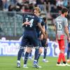Cremonese - Lazio, i biancocelesti festeggiano sotto il settore ospiti