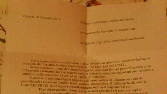 Il testo della lettera che i parenti dei ragazzi in carcere hanno consegnato a Letta - FOTO