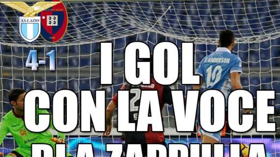 Lazio-Cagliari 4-1 : rivivi i gol con la voce di Alessandro Zappulla - VIDEO