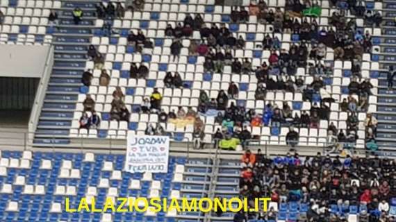 Lazio, striscione per Lukaku al Mapei Stadium: fra cuori, dedica e... richiesta - FOTO