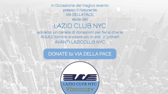 Lazio Club New York, quante donazioni: raccolti oltre 30mila dollari