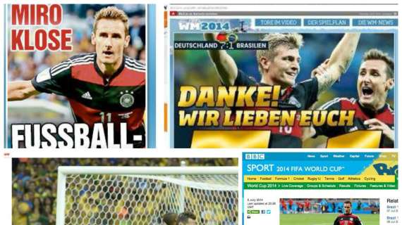 FOCUS - La stampa mondiale celebra il record di Klose: "È il Dio del calcio"