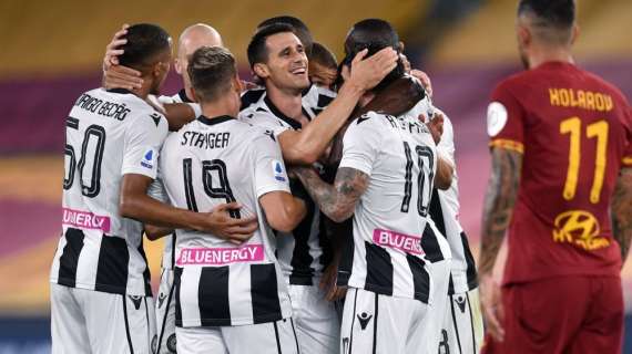 Roma, altra figuraccia: l'Udinese passa all'Olimpico. E la Lazio vede la Champions...
