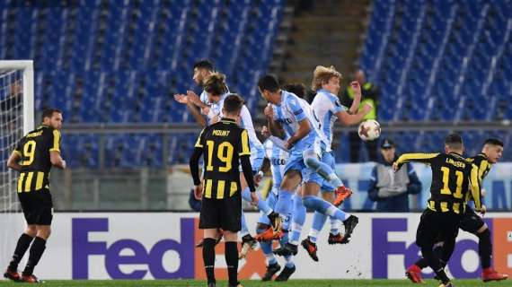 IL TABELLINO di Lazio - Vitesse 1-1
