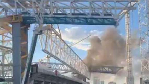 Madrid, incendio al Santiago Bernabeu: fiamme all'interno del cantiere