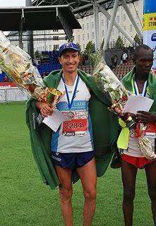 Un biancoceleste sul podio: Silvio Trivelloni secondo alla Helsinki Marathon