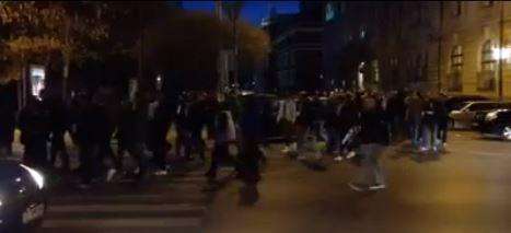 I tifosi laziali in corteo verso lo Stadio Vasil Levski - FOTO&VIDEO