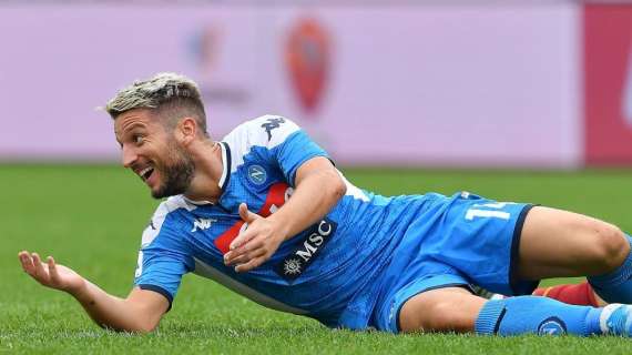 Napoli, problemi all'adduttore per Mertens: salta l'Inter. E la Lazio è alle porte...