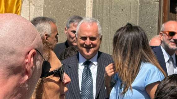 Lazio, Lotito ad Albano per la messa di Papa Leone XIV - FOTO