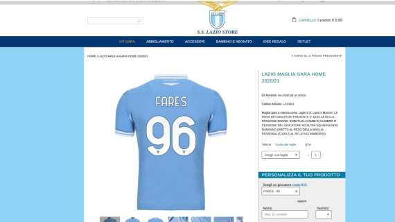 Lazio, manca ancora l'ufficialità per Fares... Ma la maglia è già in vendita