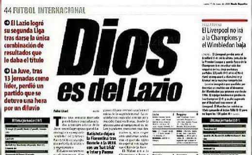 "Dios es del Lazio": chissà cosa titolerà ora Mundo Deportivo?
