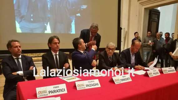 RIVIVI IL LIVE - Lazio, Immobile e Murgia insigniti del Premio Scopigno. Presente Pippo Inzaghi - FOTO&VIDEO