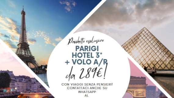 Pacchetto weekend nel quartiere più romantico di Parigi! Volo a/r diretto  + 3 notti, super offerta!