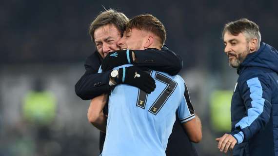 Lazio, Manzini esulta e si commuove: abbraccio a Immobile in lacrime