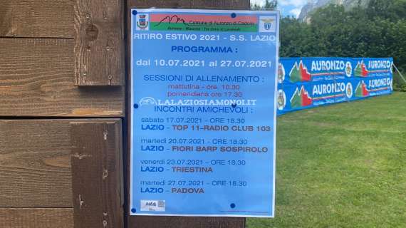AURONZO GIORNO 1 - Lazio, le 4 amichevoli nel Cadore: il programma ufficiale
