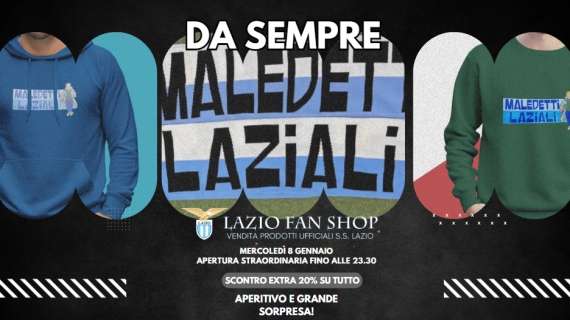 BUON COMPLEANNO LAZIO! FESTEGGIA AL LAZIO FAN SHOP, APERTURA E SCONTI SPECIALI