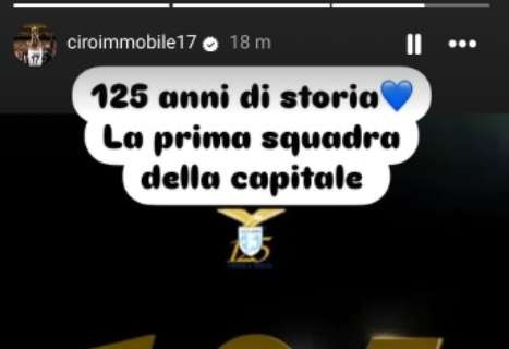 Lazio, gli auguri di Immobile: "La prima squadra della Capitale"