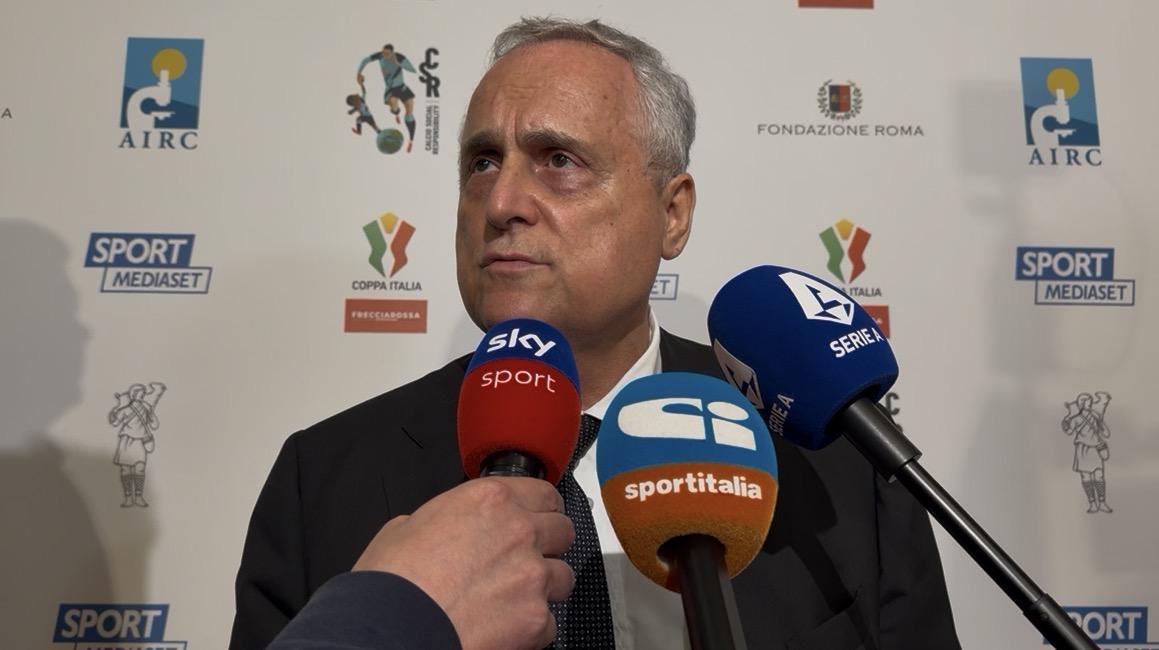 Lazio, Lotito: "Ci vedevano salvi per caso, ora smentiamo le voci negative"