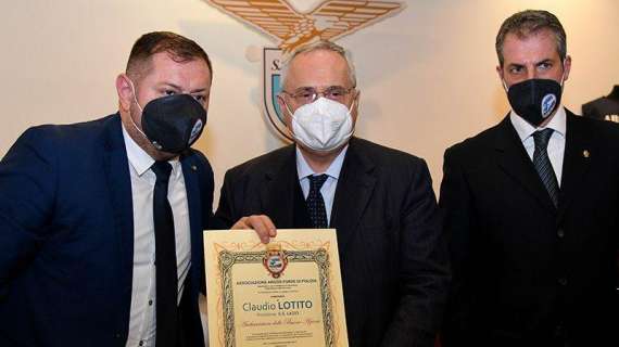 La Lazio riceve il Premio Fair Play 2021: la consegna prima del match col Parma