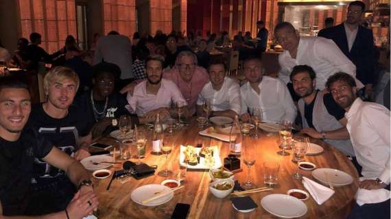 Lazio, cena di squadra in salsa giappo: tutti a tavola in vista della volata Champions - FOTO