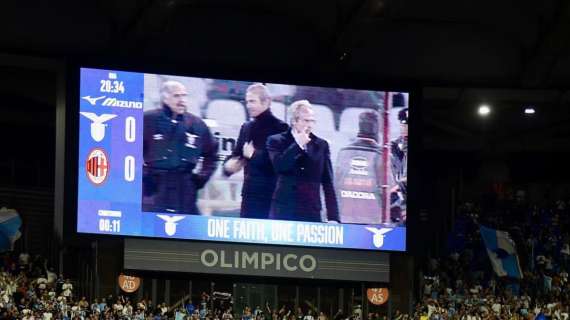 Lazio - Milan, l'Olimpico saluta Eriksson: l'omaggio al tecnico svedese - VIDEO