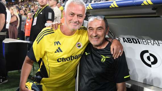 Fenerbahce - Lazio | Mourinho e Sarri si ritrovano: ecco l'incontro - FOTO