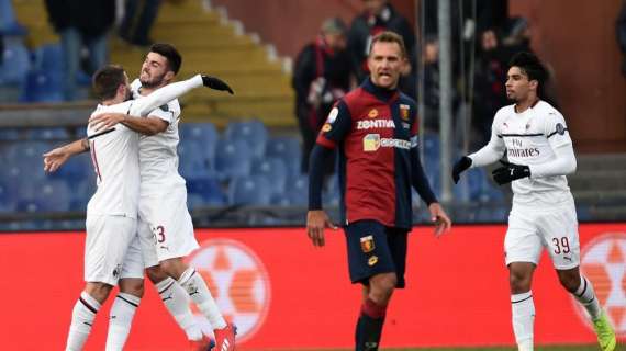 Genoa - Milan 0-2: rossoneri quarti, Lazio sesta