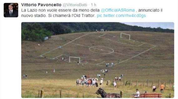 La "coerente" ironia di Pavoncello: "Anche la Lazio prepara il suo stadio, l'Old Trattor"