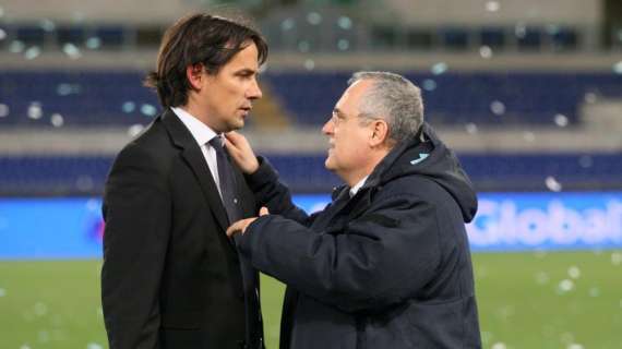 Lazio - Lecce, colloquio tra Lotito e Inzaghi al termine del match