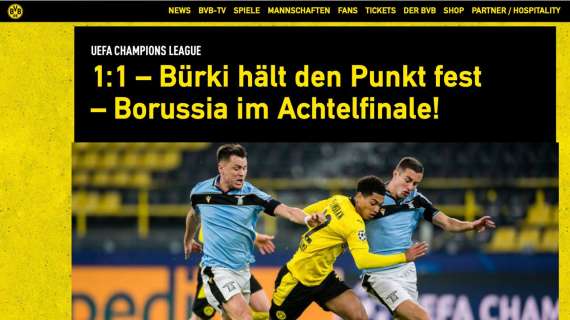 B. Dortmund - Lazio, in Germania si esalta la prova del portiere: "Bürki porta un punto" 