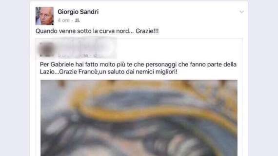 Giorgio Sandri ringrazia Totti: "Ricordo quando venne sotto la Nord per Gabriele" - FOTO