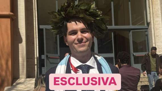 Jacopo e la laurea con la sciarpa della Lazio: "Sogno l'Europa League"