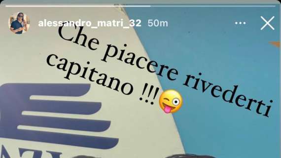 Lazio, Matri ospita a Formello Daniele Conti: "Che piacere rivederti capitano!" - FT