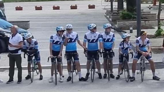 Giro d'Italia, in provincia di Rieti il saluto della S.S. Lazio Ciclismo - FOTO