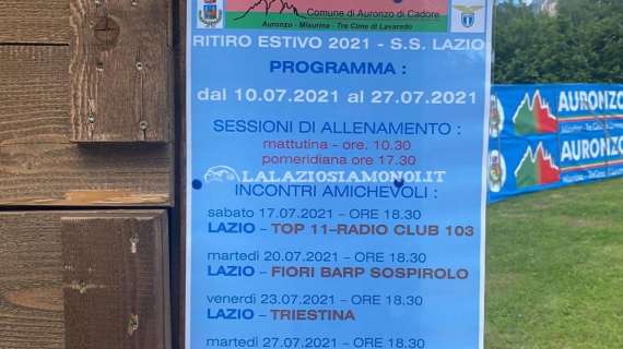 AURONZO GIORNO 5 - Lazio, info e prezzi per i biglietti delle amichevoli