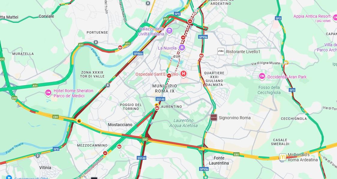 Roma | Caos totale, l'EUR è paralizzato: cosa sta succedendo